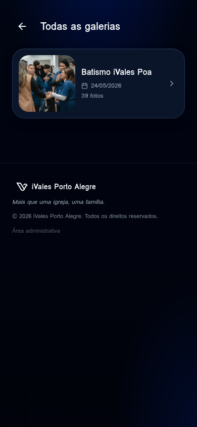Batismo iVales Poa — Seleção do batismo