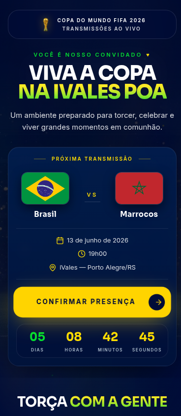 Copa na iVales Poa — Página inicial