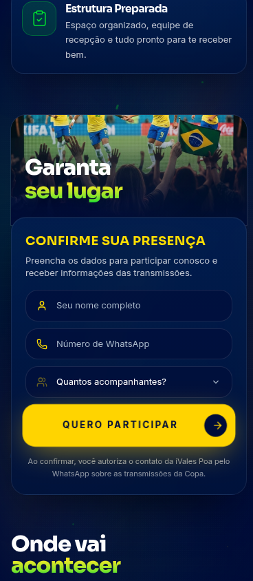 Copa na iVales Poa — Confirme sua presença